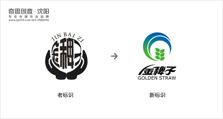 金稗子LOGO設(shè)計(jì)，大米LOGO設(shè)計(jì)，米業(yè)品牌策劃，沈陽奇思創(chuàng)意